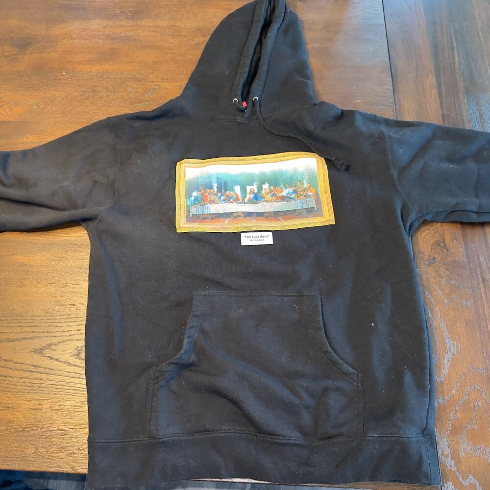 Full Send Last Supper Mens L Pullover Hoodie Sweatshirt Black